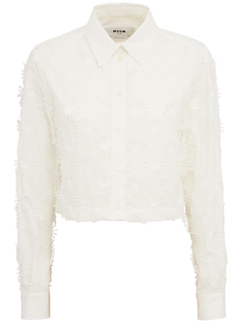 MSGM: 经典领口短款衬衫