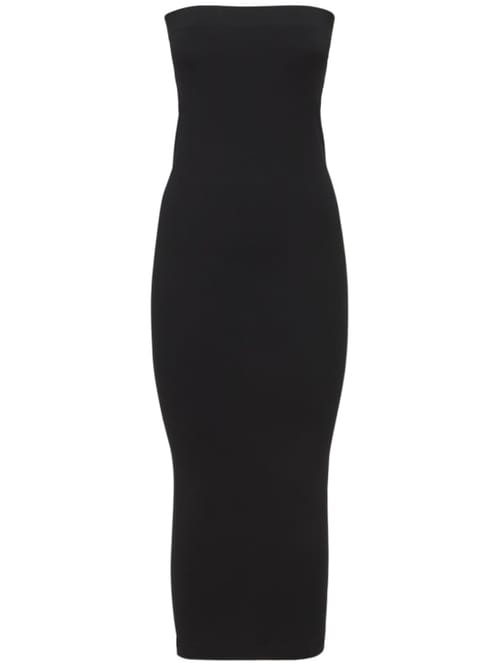 Wolford: Trägerloses elastisches Midikleid