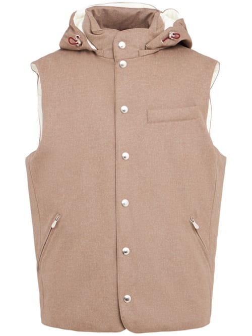 Brunello Cucinelli: 带帽马甲