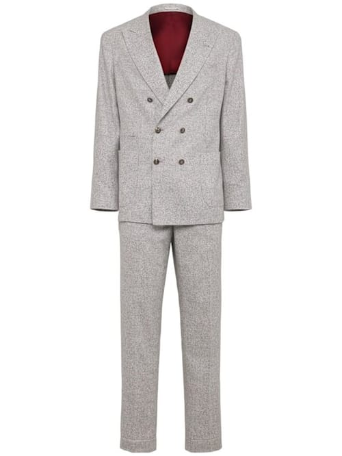 Brunello Cucinelli: 带尖领的双排扣外套