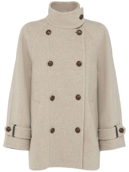 Brunello Cucinelli: 双排扣高领外套