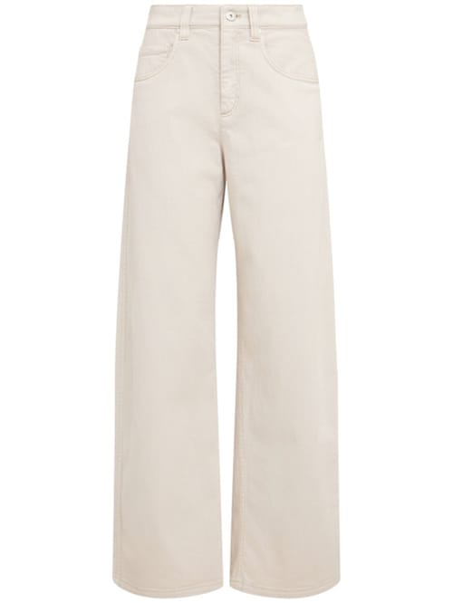 Brunello Cucinelli: 高腰宽腿牛仔裤