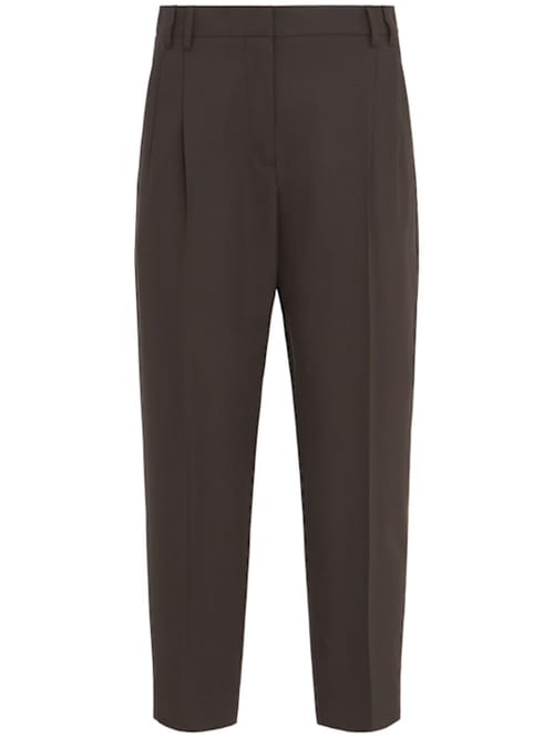 Brunello Cucinelli: 带褶 tapered 裤