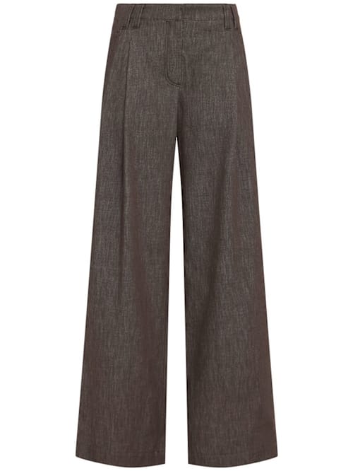 Brunello Cucinelli: 高腰宽腿牛仔裤