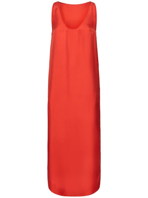 Loulou De Saison: Vestito lungo in seta con spacco