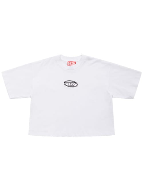 Diesel Kids: 短款棉质T恤