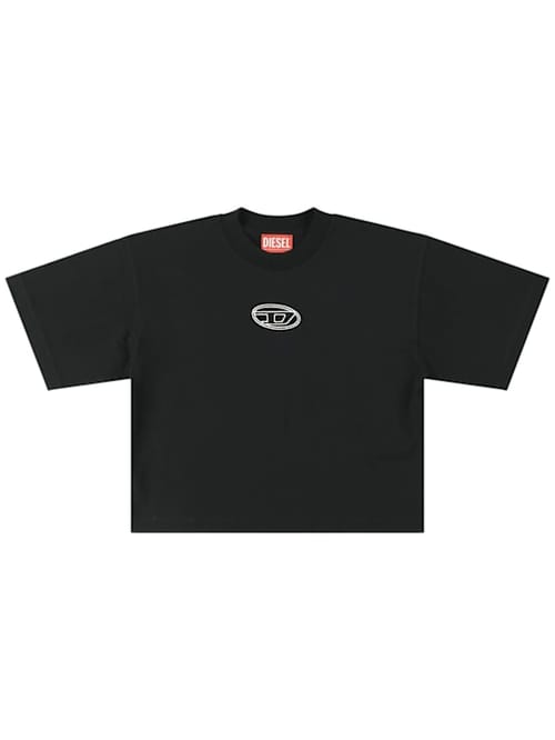 Diesel Kids: 短款棉质针织 T 恤