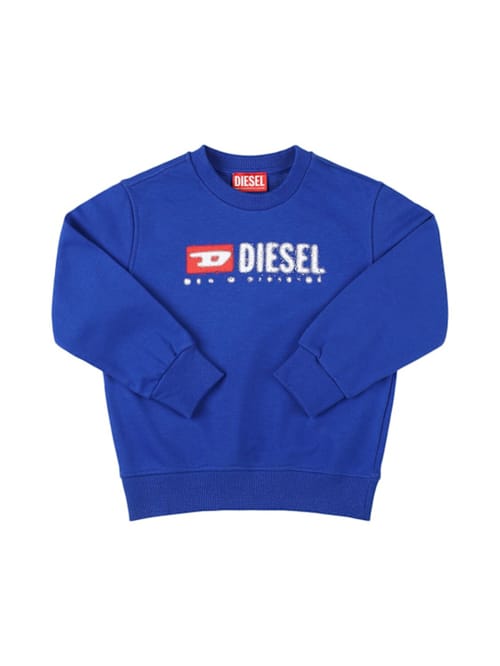 Diesel Kids: 带有标志的棉混纺圆领卫衣