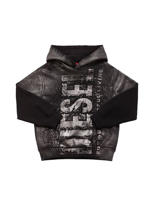 Diesel Kids: 带logo的棉质卫衣连帽衫