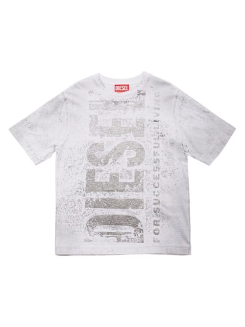 Diesel Kids: 带 logo 的棉质 T 恤