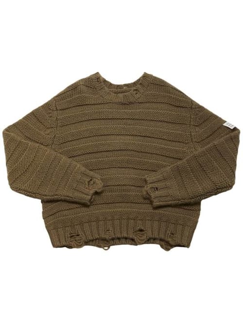 MM6 Maison Margiela: Jersey en mezcla de lana con efecto desgastado