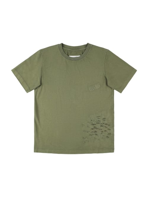 MM6 Maison Margiela: 印花logo棉质T恤