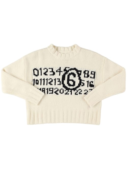 MM6 Maison Margiela: Jersey en mezcla de lana con intarsia
