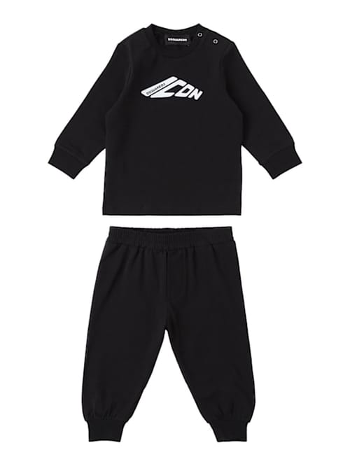 Dsquared2: 棉混合卫衣和运动裤
