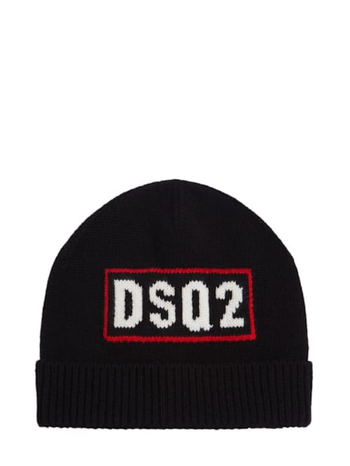 Dsquared2: 羊毛与棉花针织帽