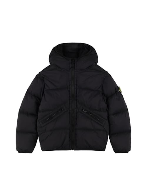 Stone Island Junior: 带帽尼龙羽绒服