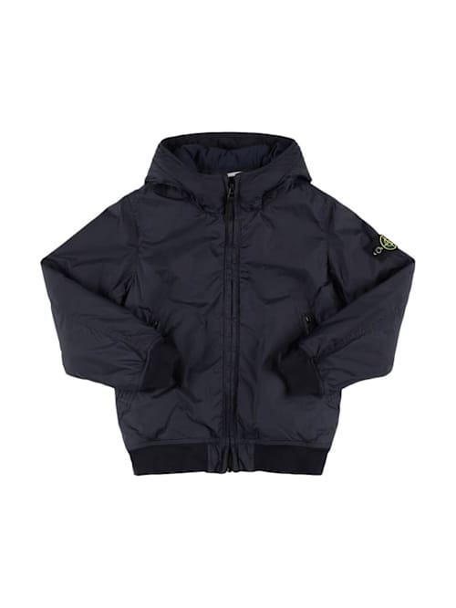 Stone Island Junior: 带帽尼龙飞行员夹克