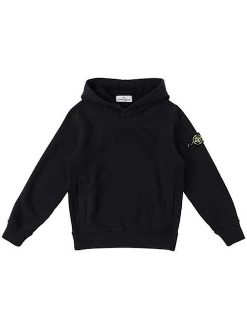 Stone Island Junior: 有机棉卫衣连帽衫