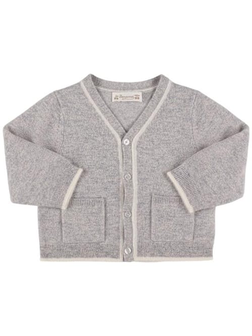Bonpoint: Cashmere-Cardigan mit Kontrastdetails