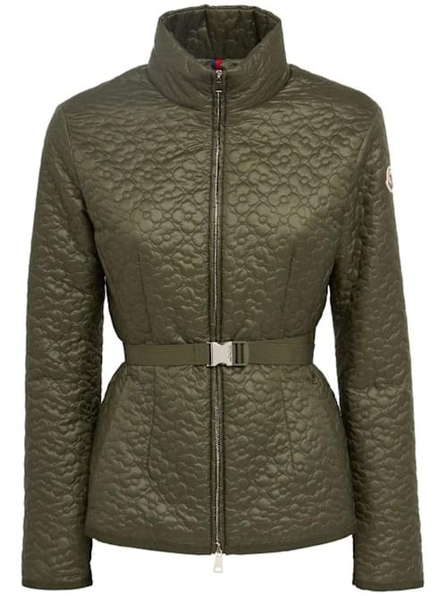 Moncler: 带腰带的长款羽绒外套