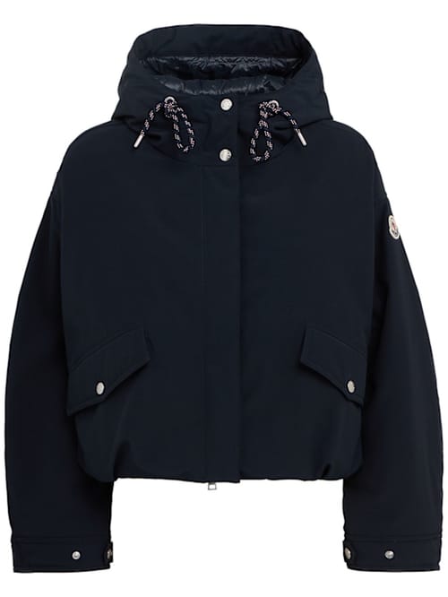 Moncler: 短款带帽羽绒服