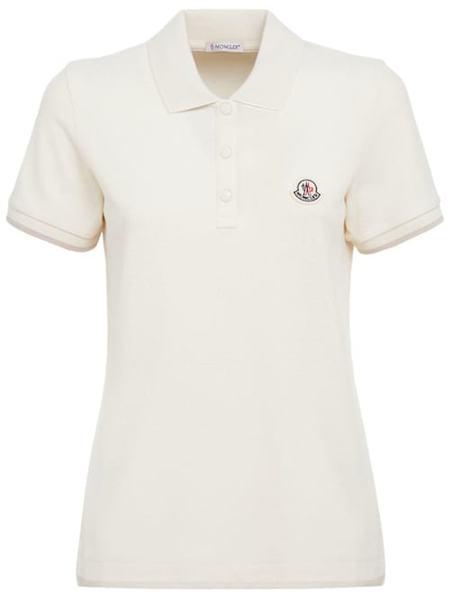 Moncler: 修身的翻领POLO衫