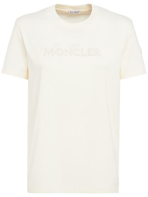 Moncler: 刺绣调色标志棉质T恤