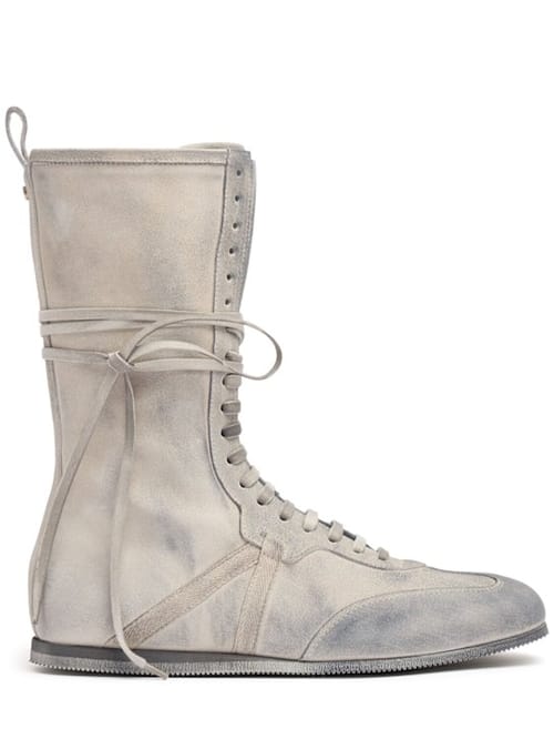 Ann Demeulemeester: Fides 高筒麂皮运动鞋