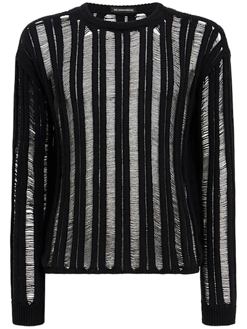 Ann Demeulemeester: 条纹长袖毛衣