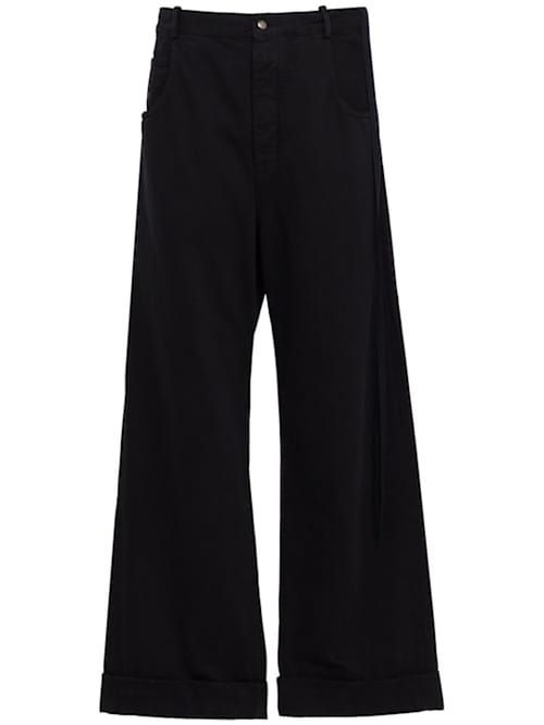 Ann Demeulemeester: 高腰宽腿牛仔裤