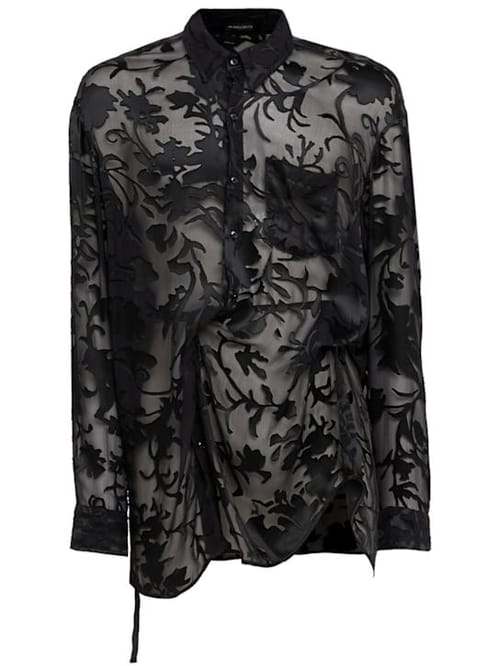 Ann Demeulemeester: 高舒适度的devore衬衫