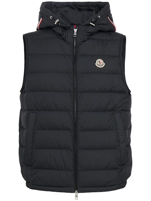 Moncler: 带帽子的绗缝背心