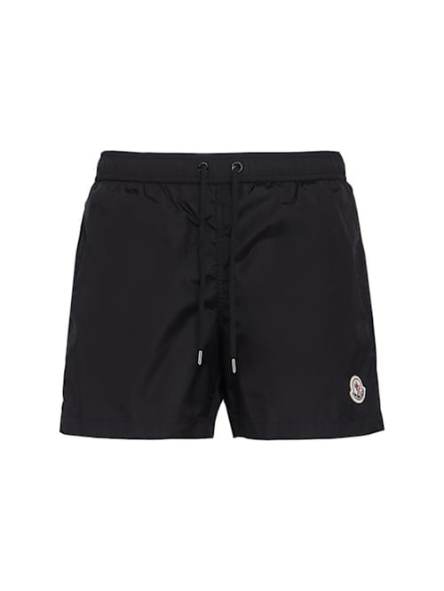Moncler: 含腰部抽绳的游泳短裤