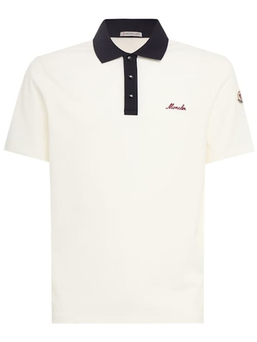 Moncler: 修身翻领 polo 衫