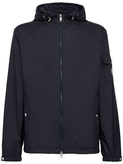Moncler: 带中央拉链和帽子的夹克