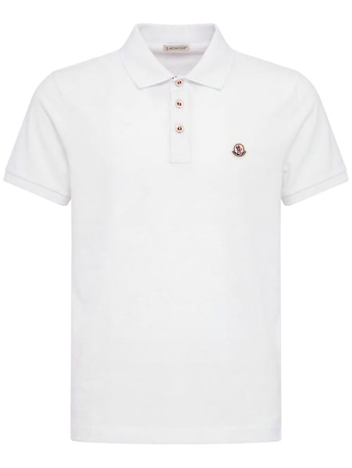Moncler: 修身款针织领polo衫