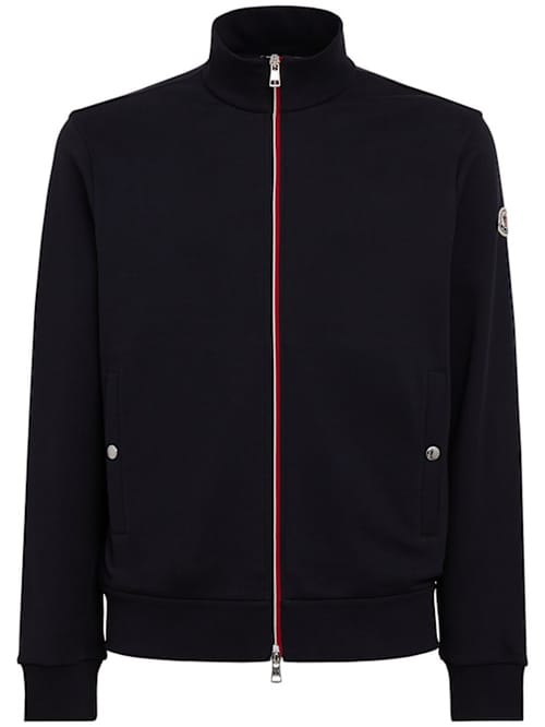 Moncler: 带拉链和高领的卫衣