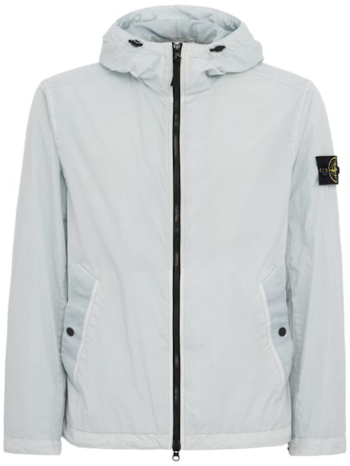 Stone Island: 带帽夹克，拉链闭合