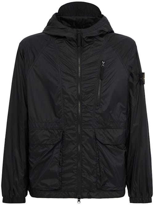 Stone Island: 带有前拉链的连帽夹克