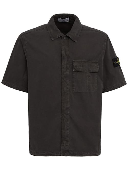 Stone Island: logo棉质短袖衬衫