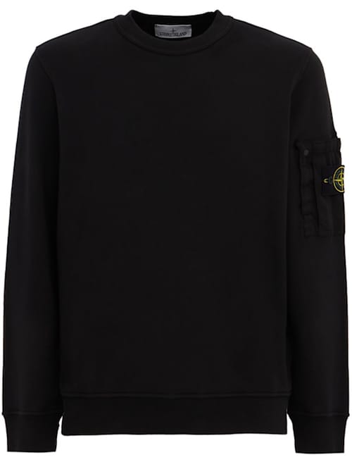 Stone Island: 带侧口袋的圆领卫衣
