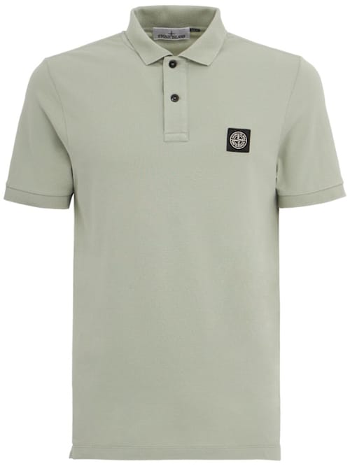Stone Island: 修身的罗纹领 polo 衫