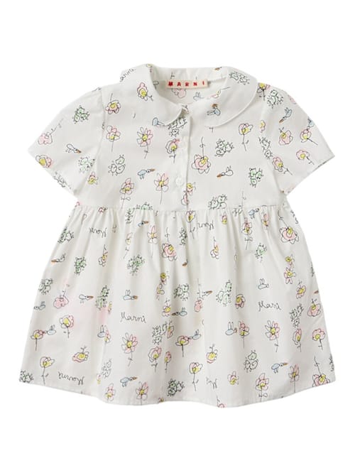 Marni Junior: 印花棉质连衣裙