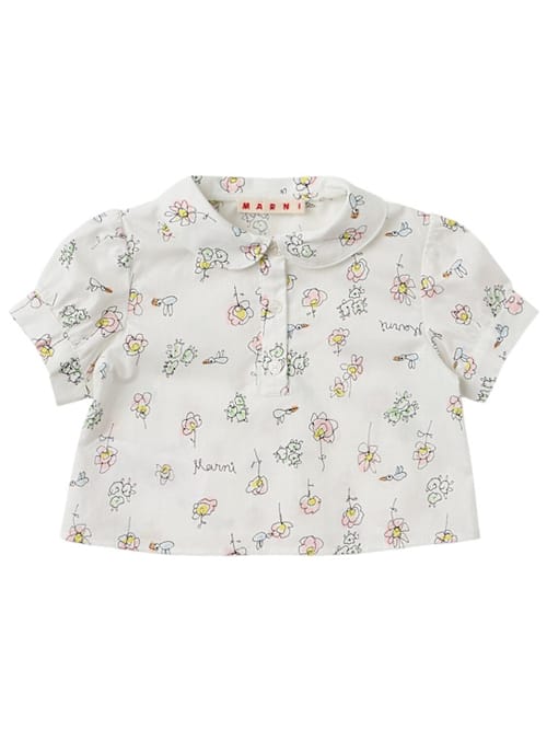 Marni Junior: 印花棉质衬衫