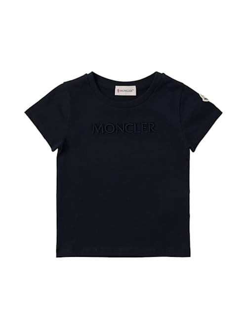 Moncler: 刺绣logo棉质T恤