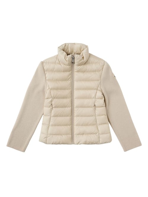 Moncler: 羊毛填充拉链开衫
