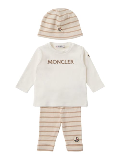 Moncler: 条纹棉质套装