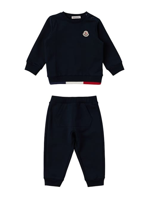 Moncler: 三色棉质运动服套装