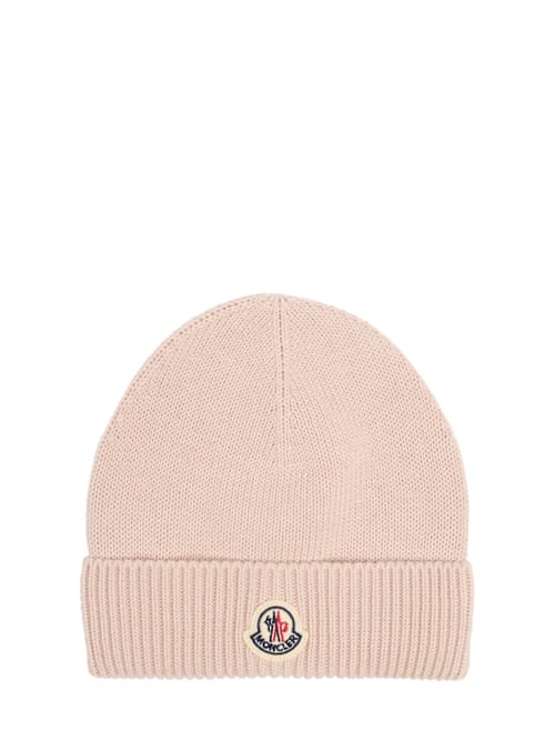Moncler: logo 棉质针织帽