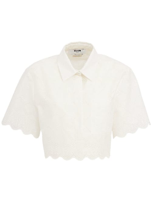 MSGM: 经典领短款衬衫
